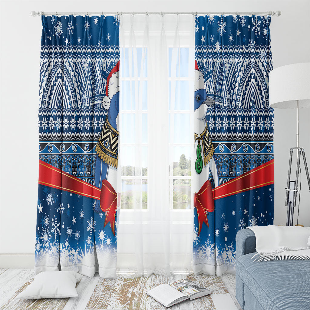 New Zealand Fairy Penguin Korora Christmas Window Curtain Maori Inspired Knitted Patterns