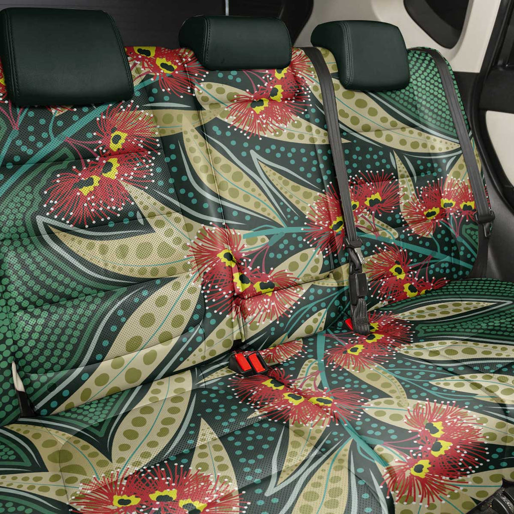 Australian Native Eucalyptus Plant Back Car Seat Cover Aboriginal Dot Art