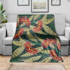 Australian Native Eucalyptus Plant Blanket Aboriginal Dot Art