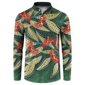 Australian Native Eucalyptus Plant Button Sweatshirt Aboriginal Dot Art
