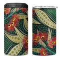 Australian Native Eucalyptus Plant 4 in 1 Can Cooler Tumbler Aboriginal Dot Art