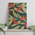Australian Native Eucalyptus Plant Canvas Wall Art Aboriginal Dot Art