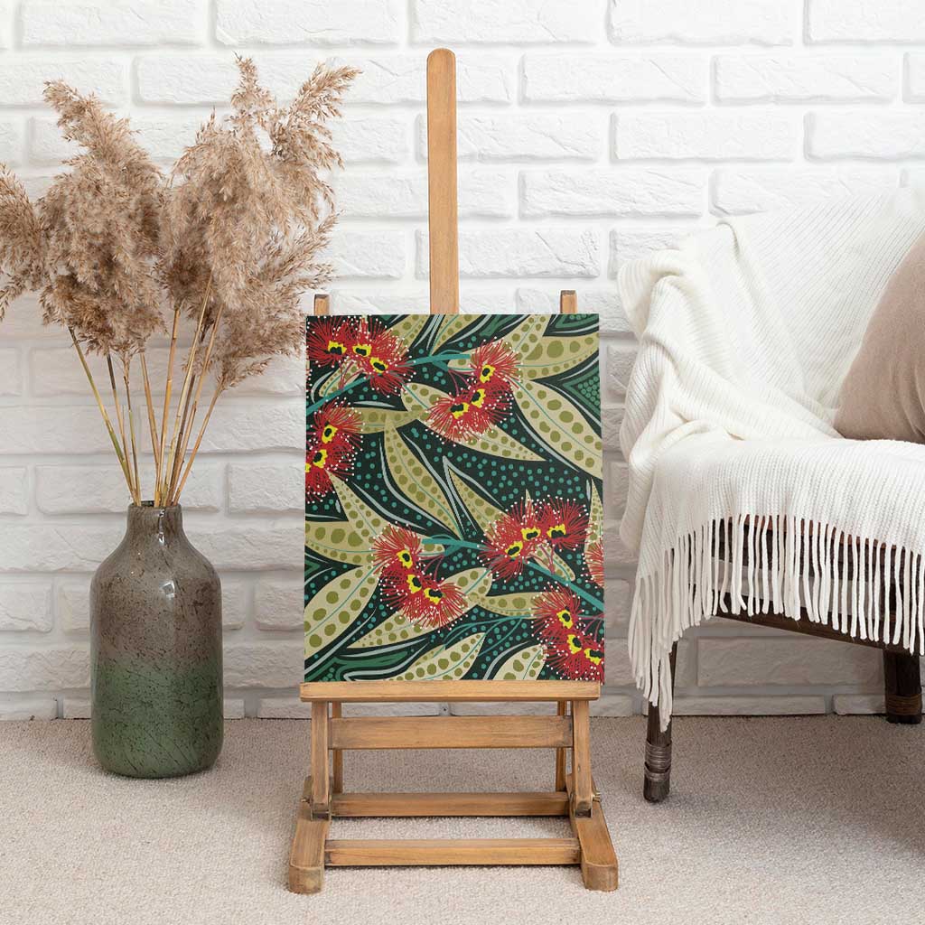 Australian Native Eucalyptus Plant Canvas Wall Art Aboriginal Dot Art