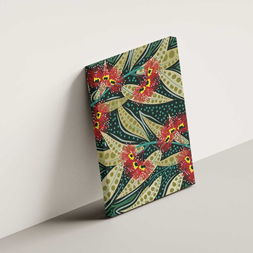 Australian Native Eucalyptus Plant Canvas Wall Art Aboriginal Dot Art