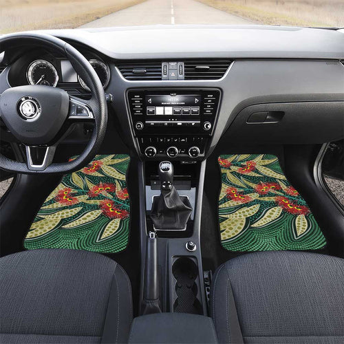 Australian Native Eucalyptus Plant Car Mats Aboriginal Dot Art