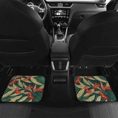 Australian Native Eucalyptus Plant Car Mats Aboriginal Dot Art