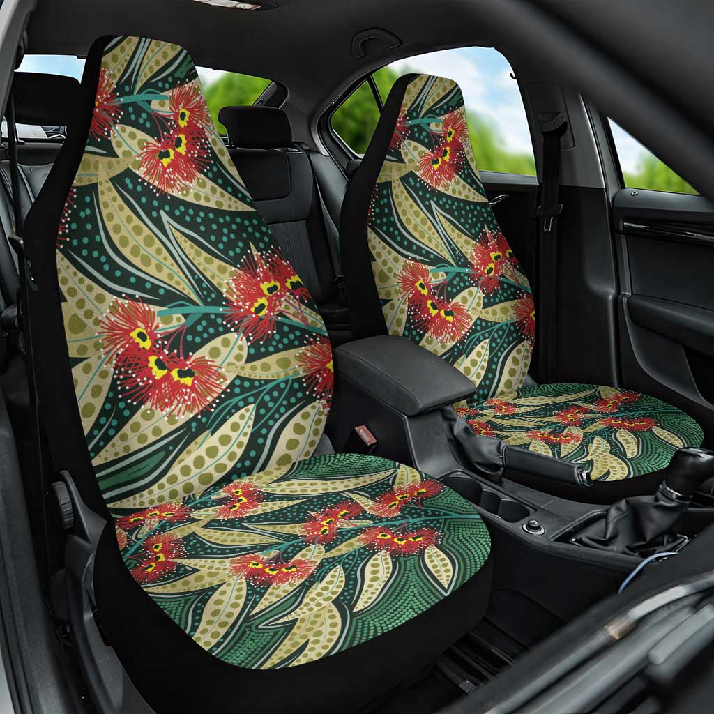 Australian Native Eucalyptus Plant Car Seat Cover Aboriginal Dot Art