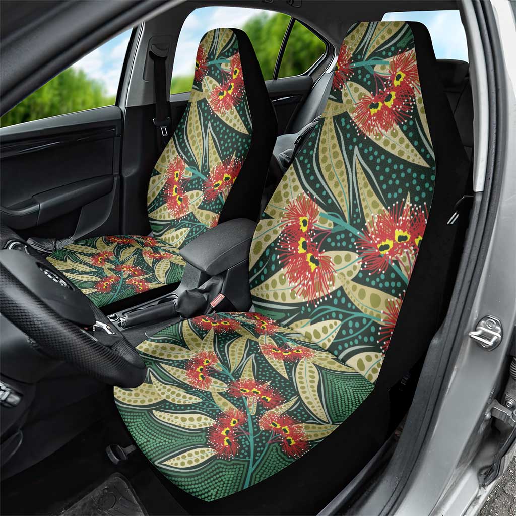 Australian Native Eucalyptus Plant Car Seat Cover Aboriginal Dot Art