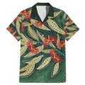 Australian Native Eucalyptus Plant Family Matching Mermaid Dress and Hawaiian Shirt Aboriginal Dot Art
