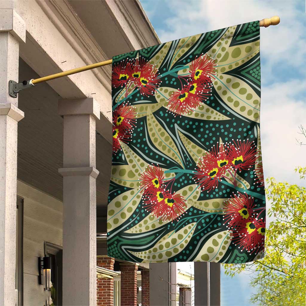 Australian Native Eucalyptus Plant Garden Flag Aboriginal Dot Art