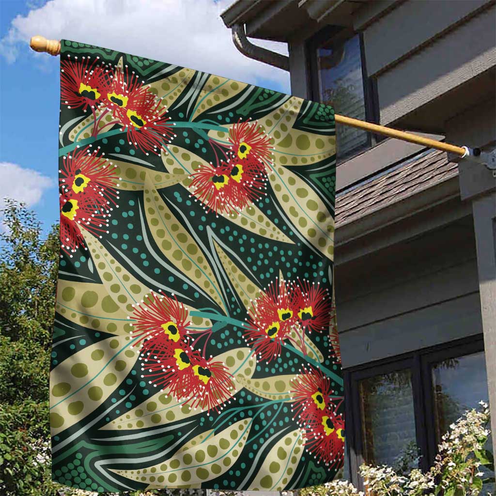 Australian Native Eucalyptus Plant Garden Flag Aboriginal Dot Art