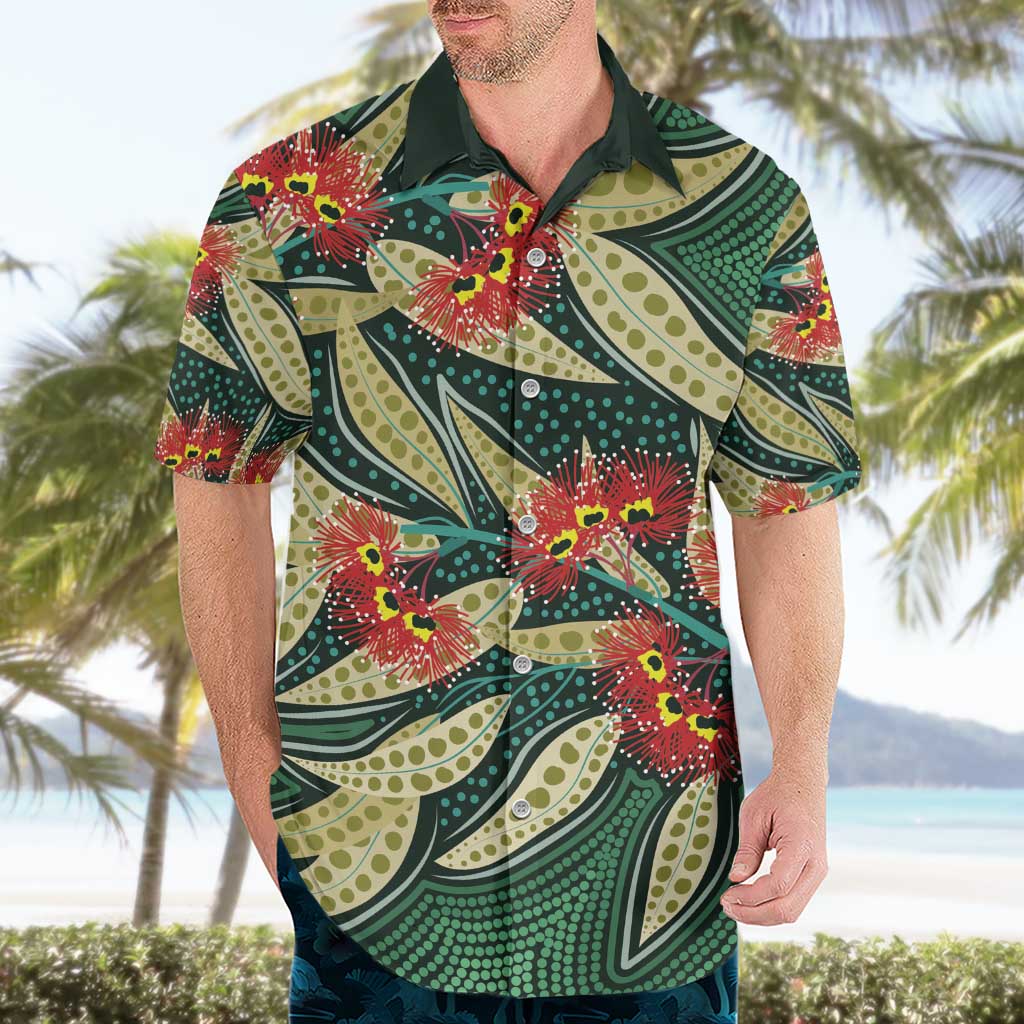 Australian Native Eucalyptus Plant Hawaiian Shirt Aboriginal Dot Art