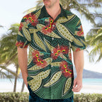 Australian Native Eucalyptus Plant Hawaiian Shirt Aboriginal Dot Art