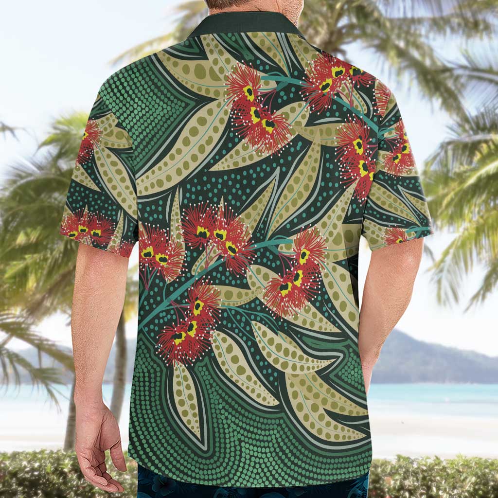 Australian Native Eucalyptus Plant Hawaiian Shirt Aboriginal Dot Art