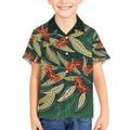 Australian Native Eucalyptus Plant Kid Hawaiian Shirt Aboriginal Dot Art