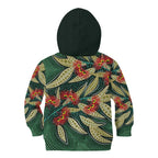 Australian Native Eucalyptus Plant Kid Hoodie Aboriginal Dot Art