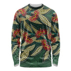 Australian Native Eucalyptus Plant Long Sleeve Shirt Aboriginal Dot Art