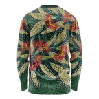 Australian Native Eucalyptus Plant Long Sleeve Shirt Aboriginal Dot Art