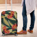 Australian Native Eucalyptus Plant Luggage Cover Aboriginal Dot Art