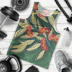 Australian Native Eucalyptus Plant Men Tank Top Aboriginal Dot Art