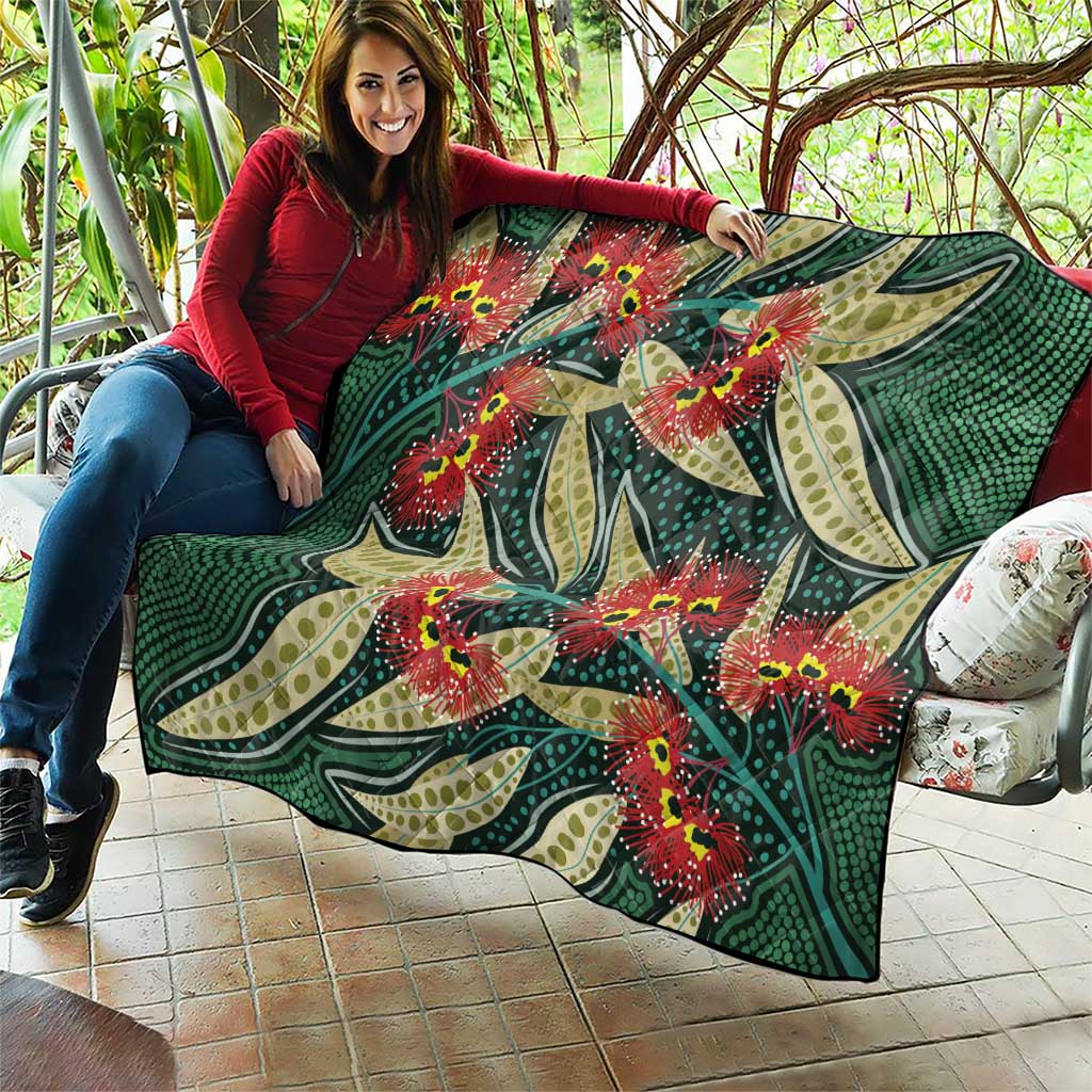 Australian Native Eucalyptus Plant Quilt Aboriginal Dot Art