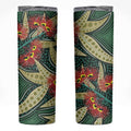 Australian Native Eucalyptus Plant Skinny Tumbler Aboriginal Dot Art