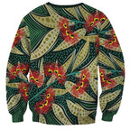 Australian Native Eucalyptus Plant Sweatshirt Aboriginal Dot Art