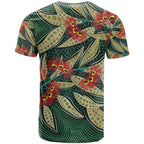 Australian Native Eucalyptus Plant T Shirt Aboriginal Dot Art