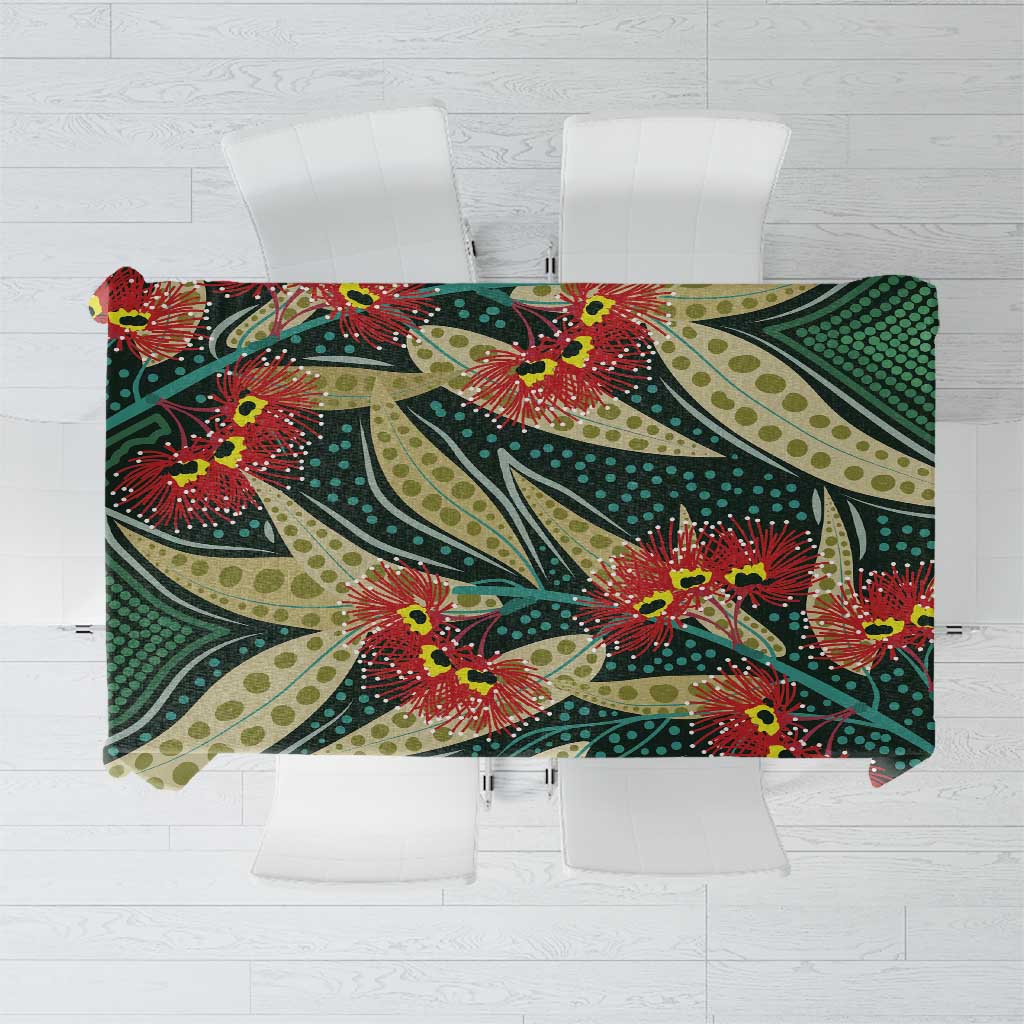 Australian Native Eucalyptus Plant Tablecloth Aboriginal Dot Art