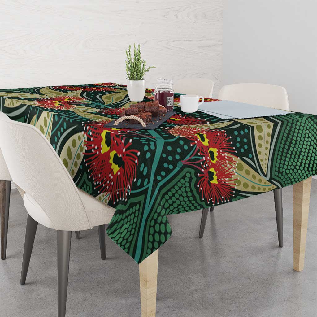 Australian Native Eucalyptus Plant Tablecloth Aboriginal Dot Art