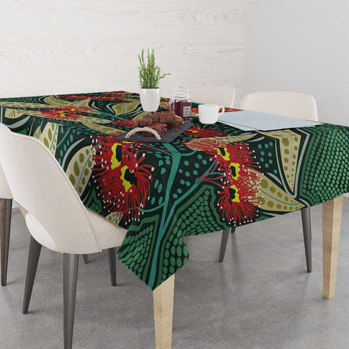 Australian Native Eucalyptus Plant Tablecloth Aboriginal Dot Art