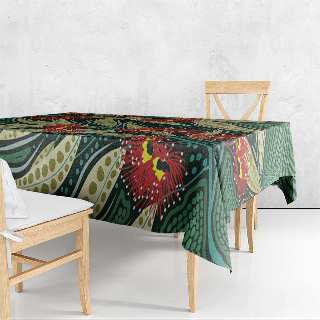 Australian Native Eucalyptus Plant Tablecloth Aboriginal Dot Art