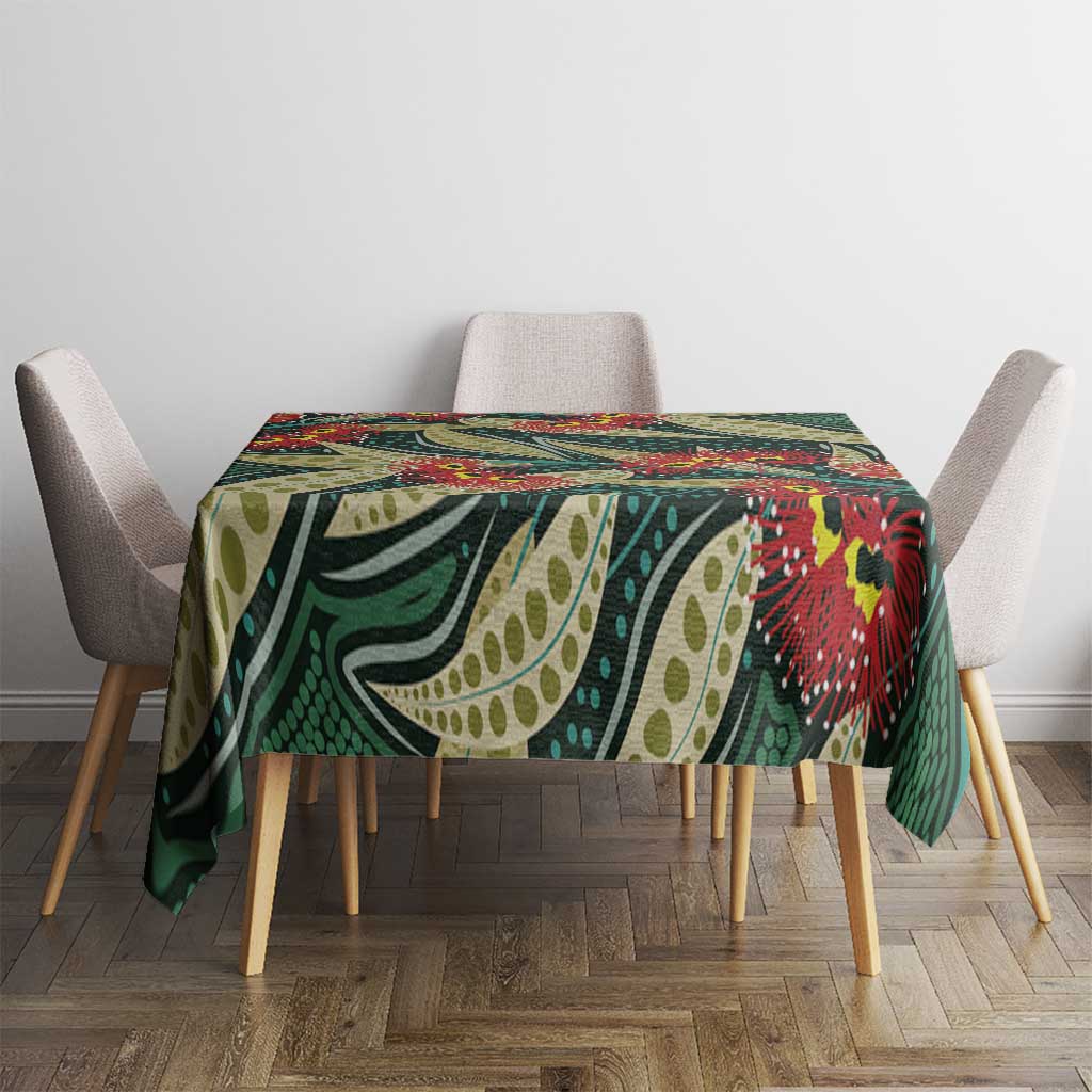 Australian Native Eucalyptus Plant Tablecloth Aboriginal Dot Art