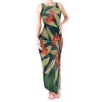 Australian Native Eucalyptus Plant Tank Maxi Dress Aboriginal Dot Art