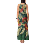 Australian Native Eucalyptus Plant Tank Maxi Dress Aboriginal Dot Art