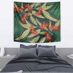 Australian Native Eucalyptus Plant Tapestry Aboriginal Dot Art