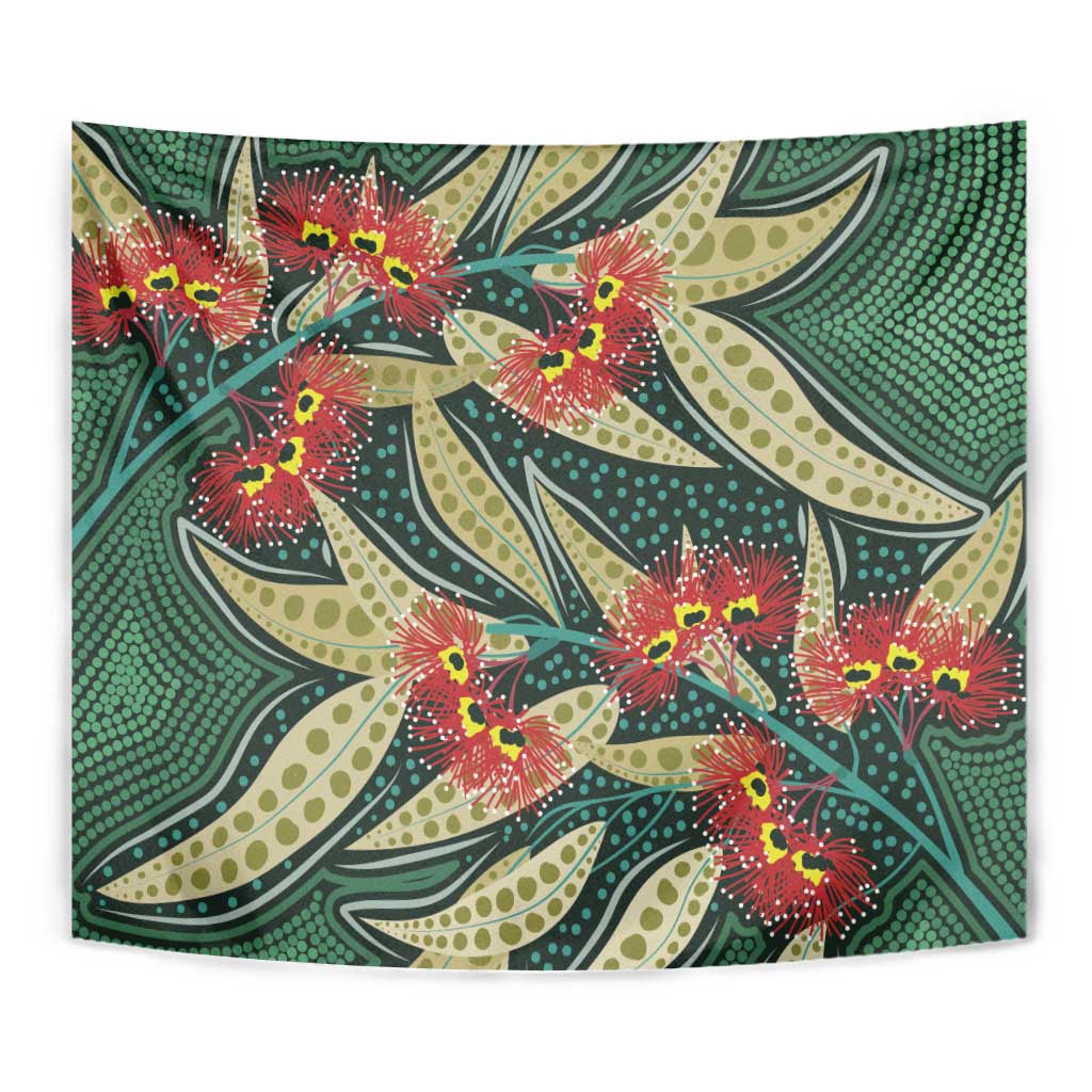 Australian Native Eucalyptus Plant Tapestry Aboriginal Dot Art
