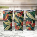 Australian Native Eucalyptus Plant Tumbler Cup Aboriginal Dot Art