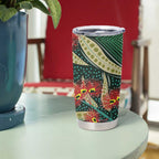 Australian Native Eucalyptus Plant Tumbler Cup Aboriginal Dot Art