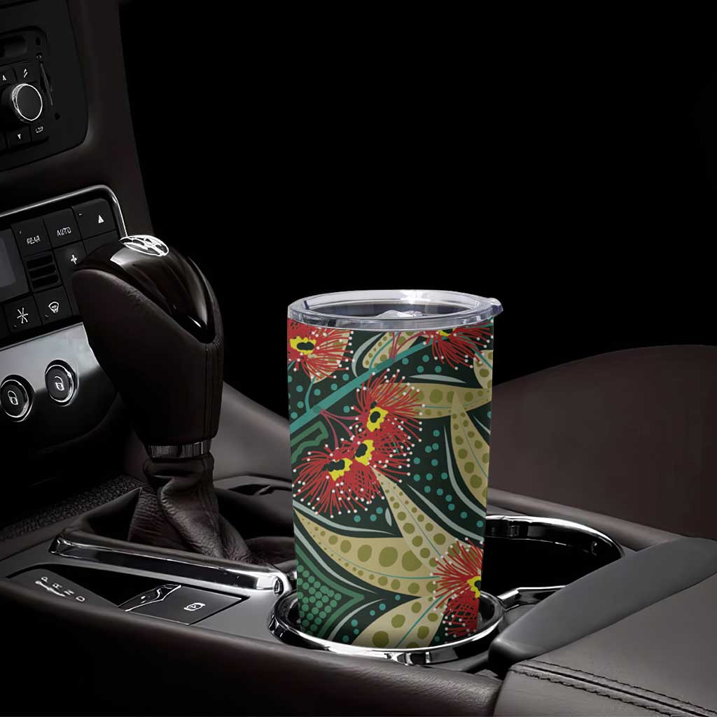 Australian Native Eucalyptus Plant Tumbler Cup Aboriginal Dot Art