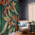 Australian Native Eucalyptus Plant Window Curtain Aboriginal Dot Art