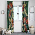 Australian Native Eucalyptus Plant Window Curtain Aboriginal Dot Art