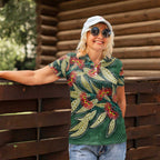 Australian Native Eucalyptus Plant Women Polo Shirt Aboriginal Dot Art