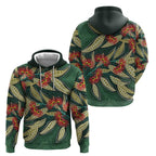Australian Native Eucalyptus Plant Zip Hoodie Aboriginal Dot Art