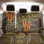 Australian Yellow Banksia Flowers Back Car Seat Cover Aboriginal Dot Art