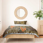 Australian Yellow Banksia Flowers Bedding Set Aboriginal Dot Art