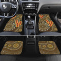 Australian Yellow Banksia Flowers Car Mats Aboriginal Dot Art