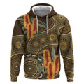 Australian Yellow Banksia Flowers Hoodie Aboriginal Dot Art