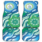 Torres Strait Islander Car Mats Aboriginal Blue Art
