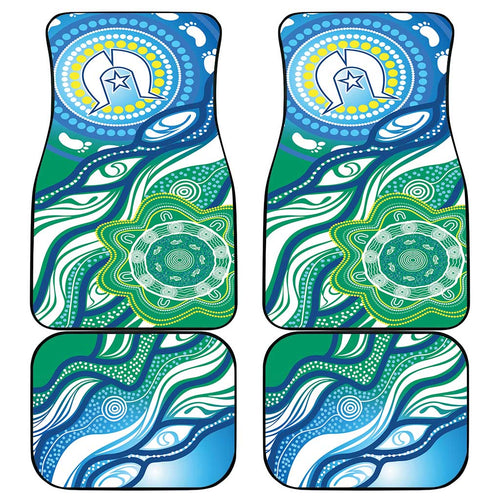 Torres Strait Islander Car Mats Aboriginal Blue Art